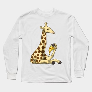 Giraffe Pizza Long Sleeve T-Shirt